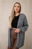 Cardigan sweater with mohair graphite