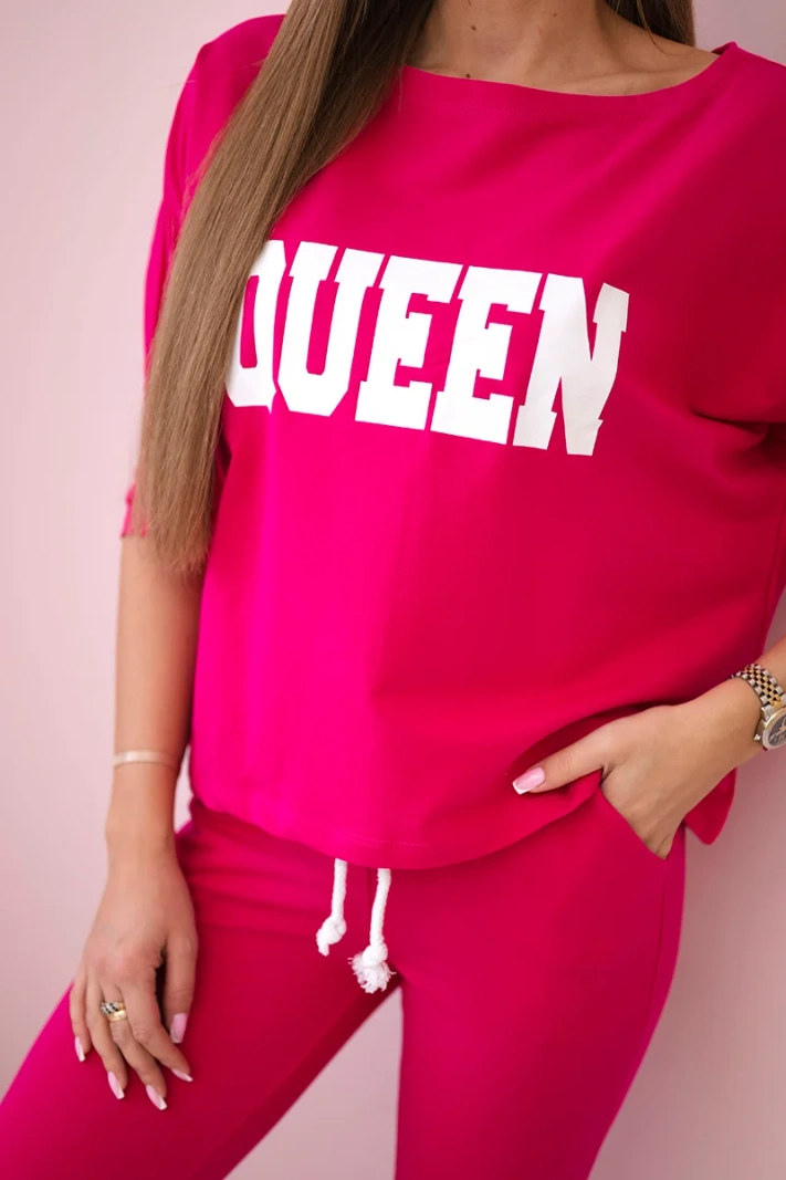 Sada s potiskem Queen fuchsia