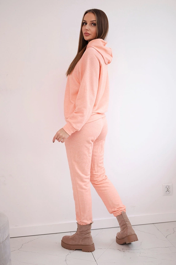 Sweatshirt-Set mit Kapuze apricot