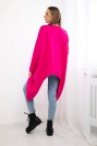 Oversize halenka s potiskem fuchsiová