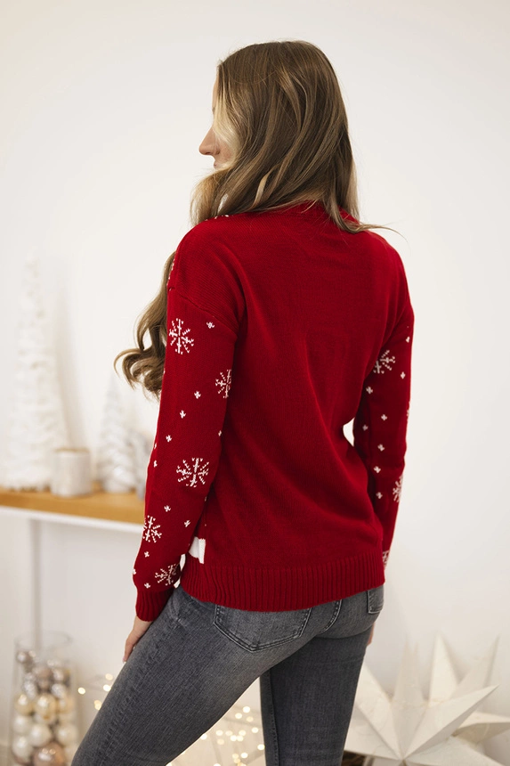 Christmas sweater with the inscription red