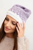 Women's winter wool hat with zirconia K453 graphite