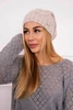 Cap with fleece Justyna K253 light beige