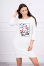 Dress with graphics 3D Watch ecru