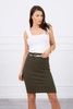 Skirt fitted with ribbed khaki