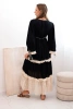 Women's boho dress with lace black