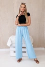 Hose mit weitem Bein blau