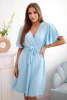 Dress with a plunging neckline blue