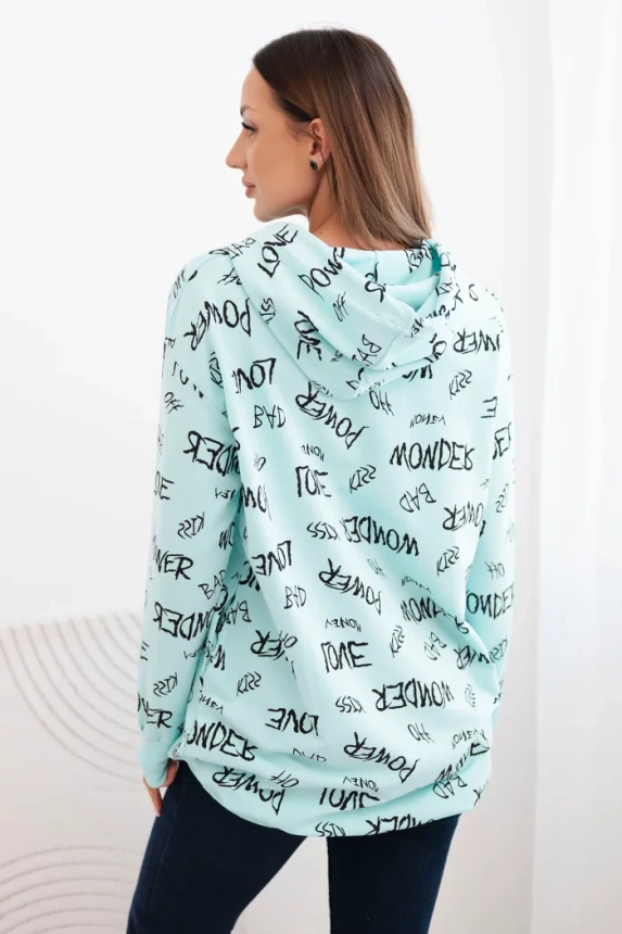Sweatshirt with inscriptions mint