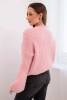 Women's mohair sweater with puffed sleeves raspberry