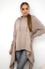 Bluse mit ausgestelltem Unterteil dunkelbeige