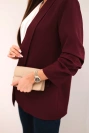 Marynarka z klapami elegancka bordowa