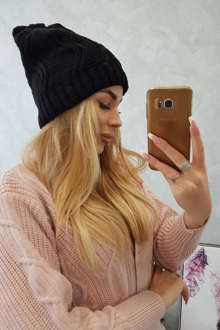 Sylwia Fleecemütze K244 schwarz