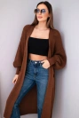 Sweater long cardigan light brown
