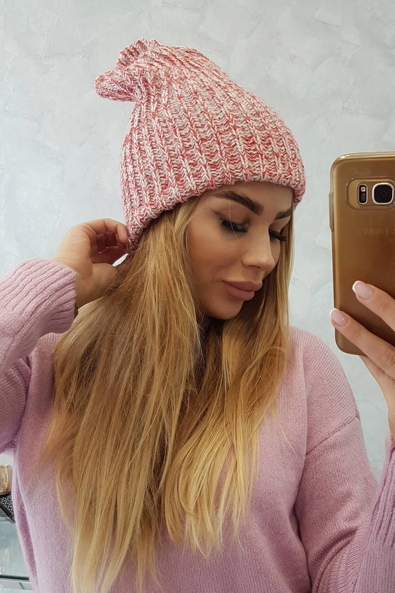 Dámska šiltovka Delia K260 ecru + červená