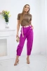 Summer Punto Hose mit Beinabschluss dunkelviolett