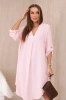 V-neck dress powder pink