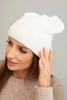 Women's winter hat with wool and delicate embellishment ecru