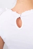 Blouse with frills white