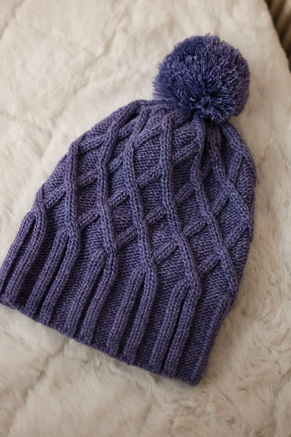 Cap with fleece Milano K203 purple