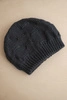 Women's winter hat made of wool with decorative braid K451 graphite