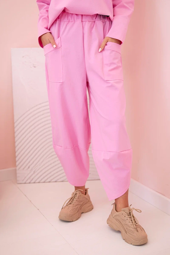 Set of new punto sweatshirt pants candy pink