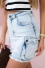 Stretch denim skirt with pockets on the sides S/M-L/XL