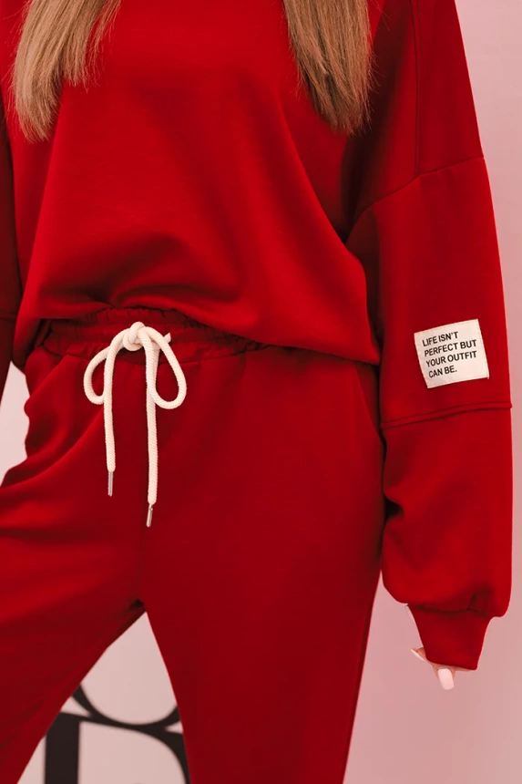 Set sweatshirt + pants butter red