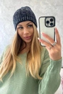 Fleecová čepice Melisa K241 černá+modrá