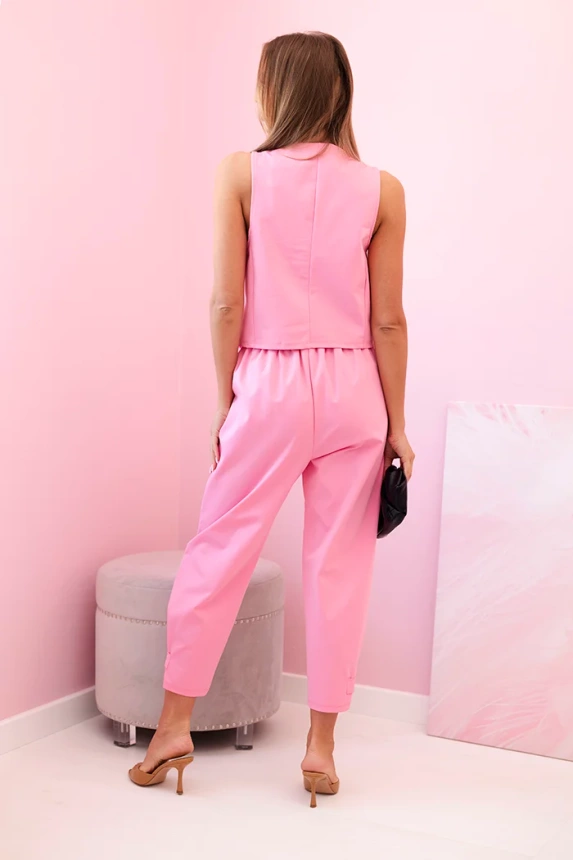 Vest + pants set light pink