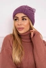 Cap with fleece Ilona K218 purple+white