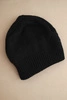 Women's winter hat with ribbed knit made of wool K471 black