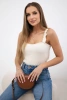 Body blúzka na ramenných popruhoch béžová