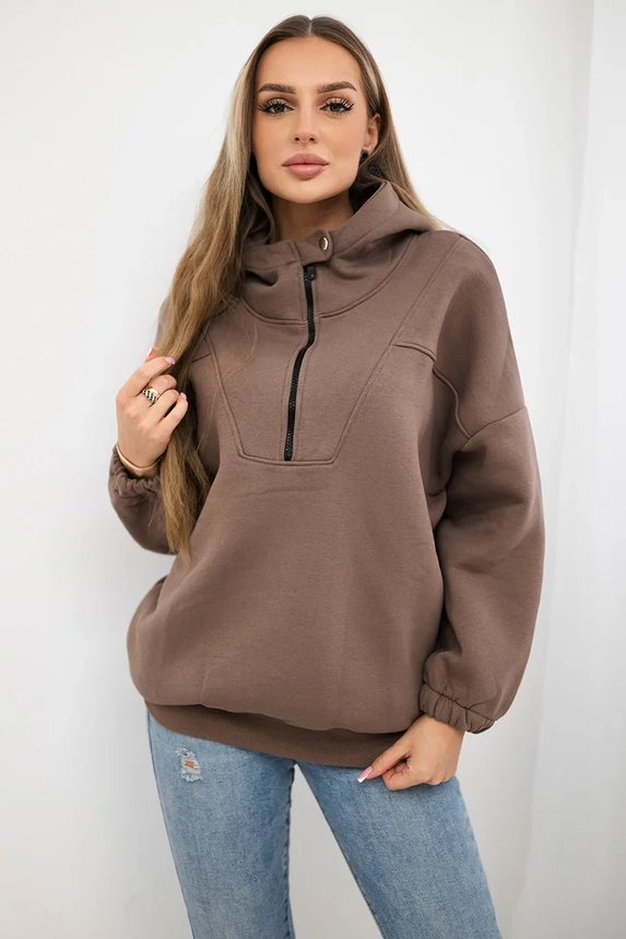 Hooded sweatshirt mocca