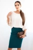 Women's viscose skirt made of stretchy fabric teal