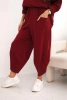 Cotton set sweatshirt + pants dark burgundy