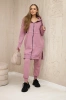 Insulated set with a long sweatshirt dark pink