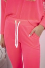 Sada s oversize halenkou růžová neonová