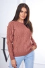 Pullover mit Flechtbindung dunkelrosa