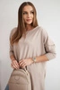 Blouse oversize dark beige