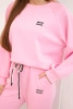 Women's set made of viscose with a sweatshirt and pants light pink