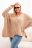 Damen Plus Size Pullover aus Acryl mit lockerer Passform und 3/4-Ärmeln camelowy