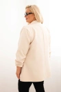 Dámska elegantná bunda Plus Size béžová