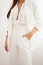 Elegant set of jackets and trousers ecru