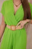 Jumpsuit mit dekorativem Taillengürtel Pistazie 