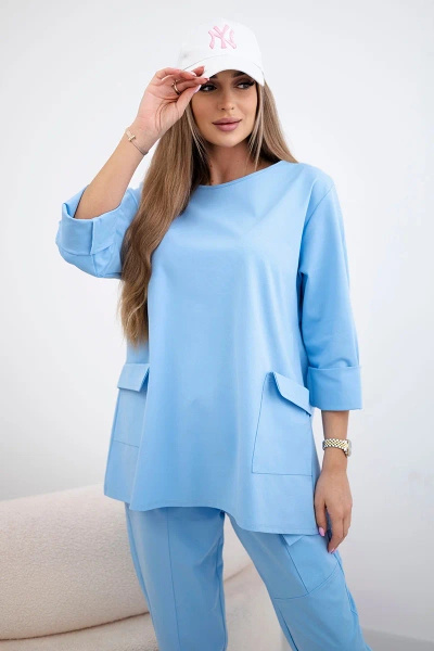 Punto Set Sweatshirt + Hose blau