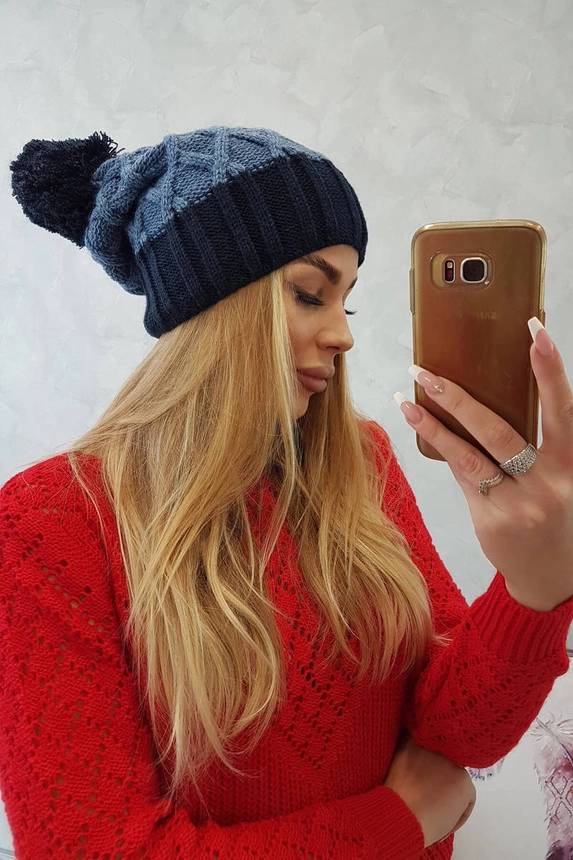 Milano vilnonė kepurė K203 denim+blue
