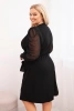 Elegant Plus Size women's dress made of viscose with long sleeves, color