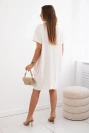 Dress with pockets and pendant light beige