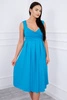 Dress with wide straps turquoise